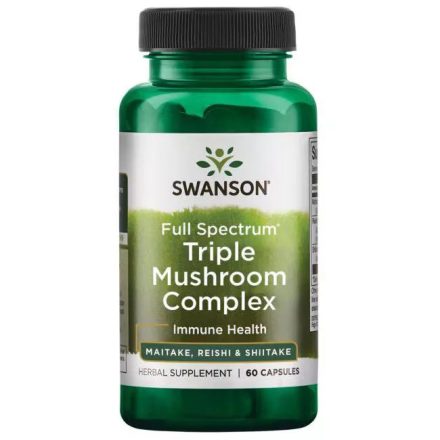 Swanson Triple Mushroom Complex 60 kapszula Maitake, Reishi, Shiitake gyógygomba