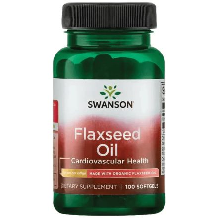 Swanson Organikus Lenmagolaj kapszula (GMO-mentes) 1000 mg 100 db lágyzselatin kapszula