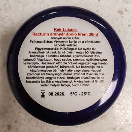 Kék Lukács Recturin krém - aranyér ápolo krém 30ml