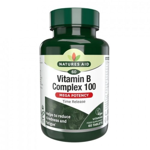 Natures Aid Mega B-vitamin Complex 100mg stressz ideg 60 tabletta  