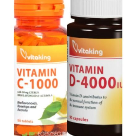 Vitaking C 1000 90 tabletta + D3 4000 90 kapszula duo pack