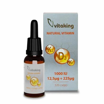 Vitaking D3-K2-K1 vitamin csepp MCT olajjal 320 csepp 