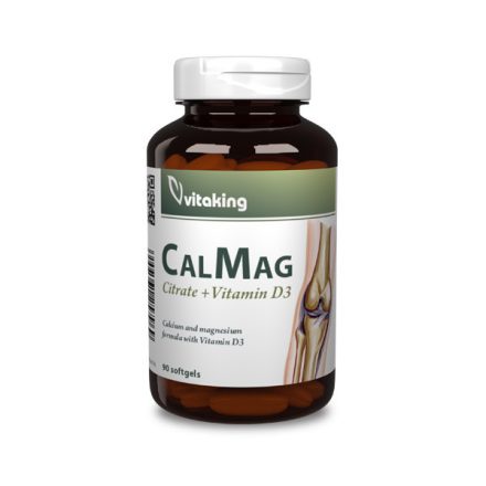 Vitaking CalMag citrát + D3-vitamin 90 lágyzselatin 