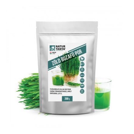 Natur Tanya® Vegán Prémium Zöld Búzafű lúgosító, méregtelenítő italpor 200g 