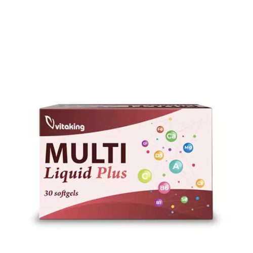 Vitaking Multi Liquid Plusz 30 db lágyzselatin kapszula Új formula 