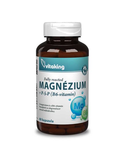 Vitaking Magnézium Biszglicinát + B6 (P5P) vitamin 60 kapszula