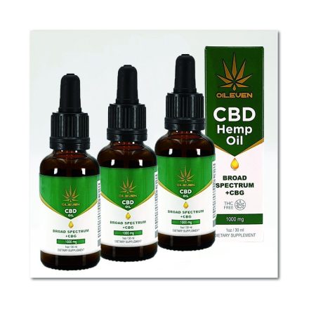 Oileven® CBD+CBG Olaj 1000mg 30ml THC mentes! TRIO Pack Árbajnok! 