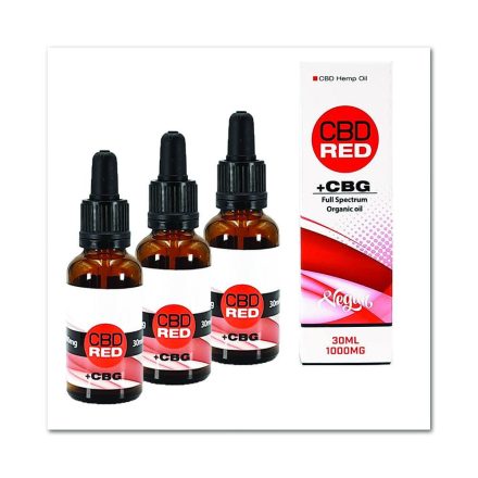 CBD RED CBD+CBG olaj 1000 mg 30 ml Full spectrum  TRIO Pack 