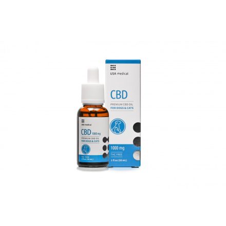 USA medical 1000 mg CBD olaj állatoknak, kutyáknak és macskáknak (30ml) 