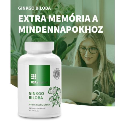 Usa Medical Ginkgo Biloba 60 kapszula ginzeng kivonattal 