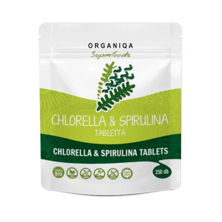 Organiqa Bio Chlorella&Spirulina 250 Tabletta 