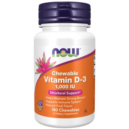 Now Foods D-3 1000 IU 180 rágótabletta D3 vitamin 