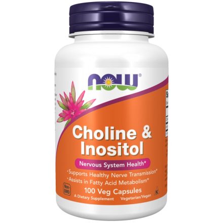 Now Foods Choline & Inositol - kolin 500 mg 100 Veg kapszula 