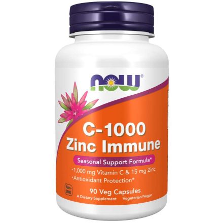 Now Foods C-1000 Zinc Immune 90 Vegkapszula C1000 
