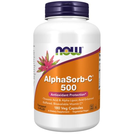 Now Foods AlphaSorb - C vitamin gyomorkímélő 500 mg 180 veg kapszula 