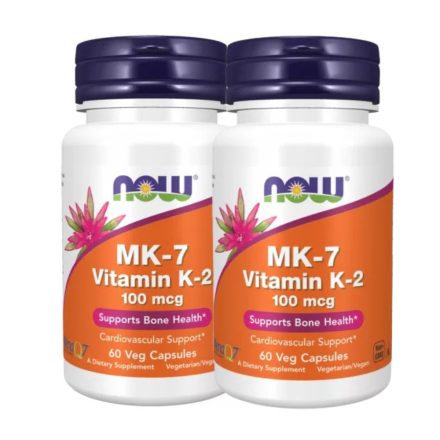 NOW Vitamin K-2 (MK-7) 100 µg MK7 K2 DUO Pack 2x60 db étrendkiegészítő kapszula