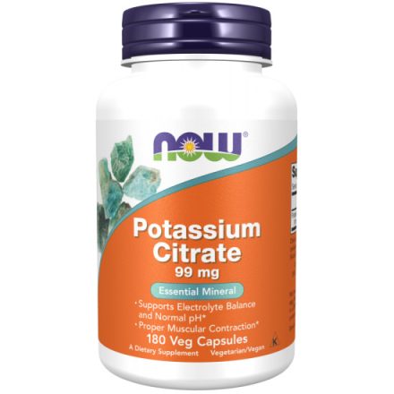 Now Foods Kálium-citrát Potassium 99 mg 180 kapszula 