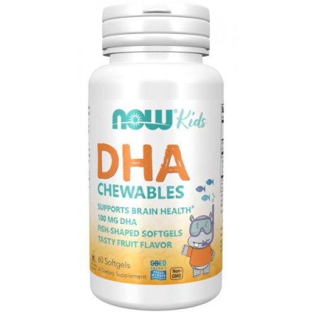 Now Foods DHA 100 mg Kid's Omega 3 gyerek rágó halolaj 60 db 