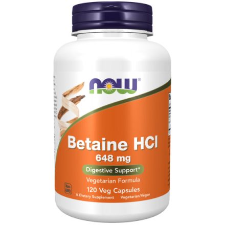 Now Foods Betaine HCl 648 mg – 120 Veg Capsules