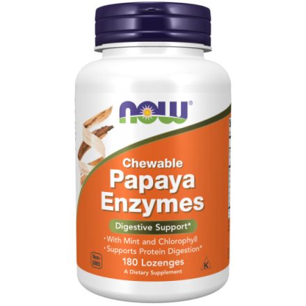 Now Foods Papaya Enzymes 180 Rágótabletta 