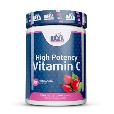 Haya Labs C Vitamin with Rose Hips (csipkebogyó) 1000mg  250 kapszula 