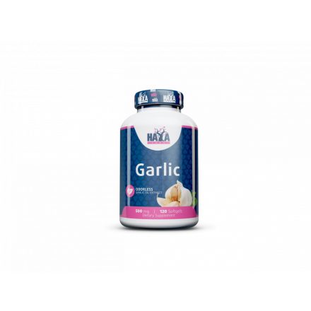Haya Labs Odorless Garlic - szagtalan fokhagyma 500mg 120 Softgels 