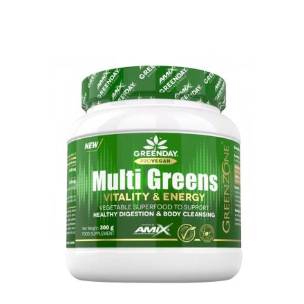 AMIX Nutrition - GreenDay® ProVEGAN MultiGreens Vitality&Energy orange 300g - Superfood por