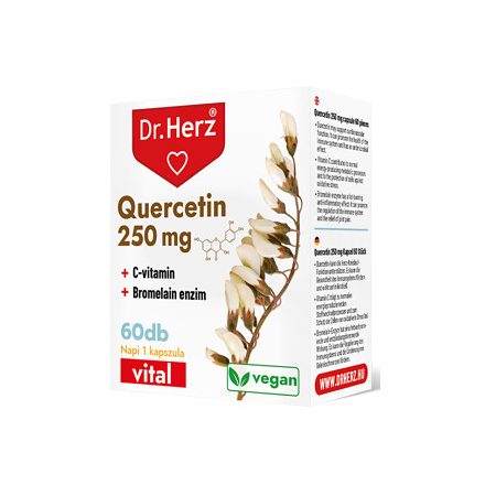 Dr Herz Quercetin 250 mg+C-vitamin+Bromelain enzim 60 kapszula