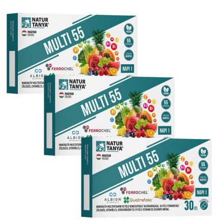 Natur Tanya Multi 55 Fermentált multivitamin TRIO csomag 3x30 tabletta